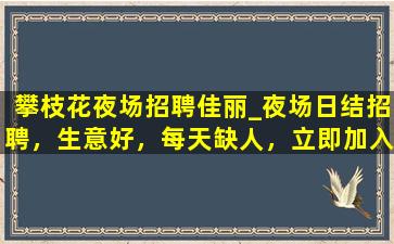 巴中夜场招聘
